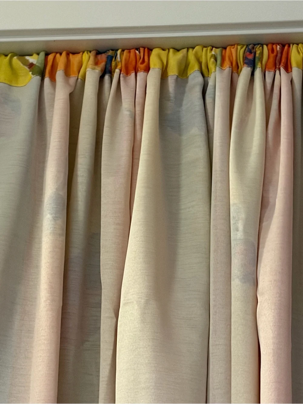 Hand-Sewn Watercolor Floral Single Panel Curtain — Unhemmed - Picture 8 of 12